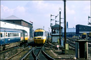 Two HSTs crossing at Leicester.