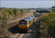 66705 with cleared ground at Long Marston