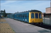 The last blue class 116 DMU at Stratford on Avon